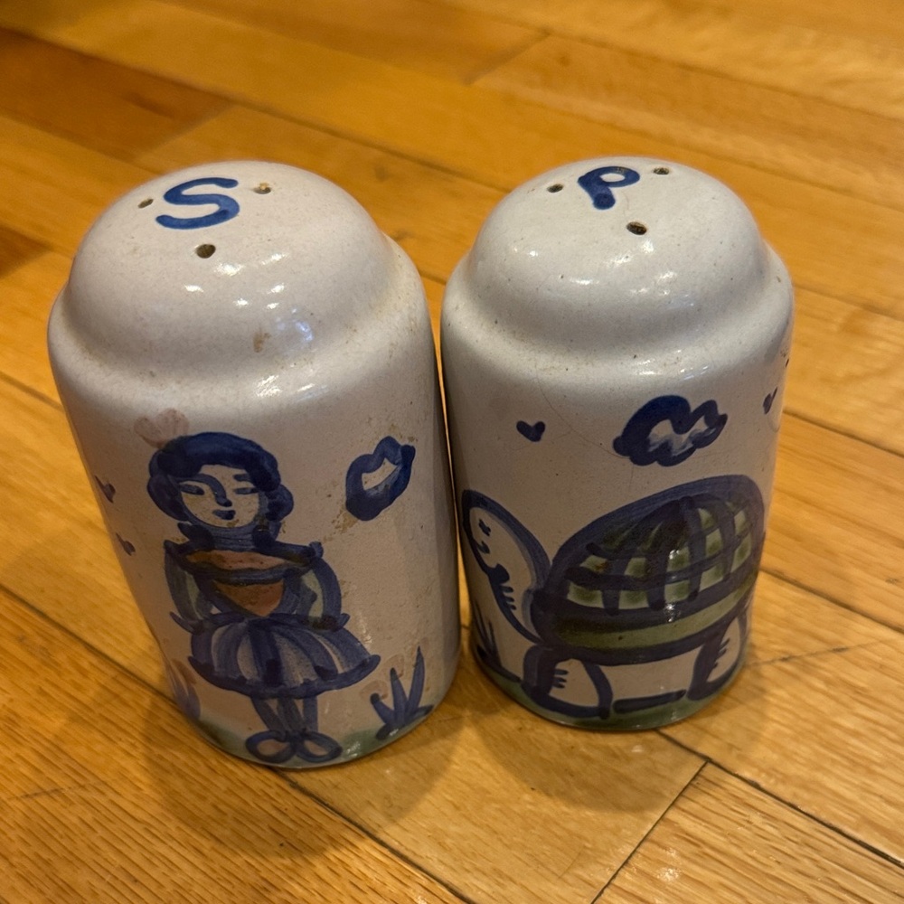 Hand-Painted Ceramic Salt and Pepper Shakers M.A. Hadley